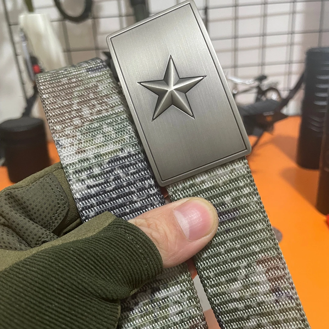 新款战术腰带帆布尼龙工装编织迷彩男款皮带军训战术训练军迷腰带