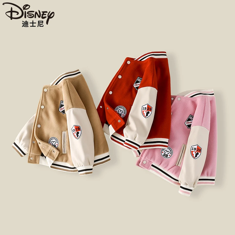 Disney/迪士尼儿童棒球服休闲秋季新款男女童洋气衣服潮XOE3SW107