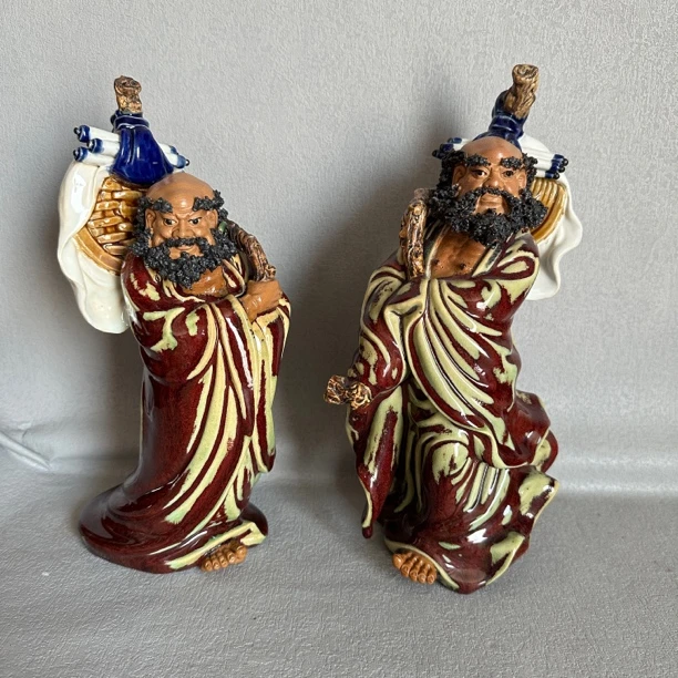 【一苇渡江达摩】石湾陶瓷手工作品创意家居办公室摆件