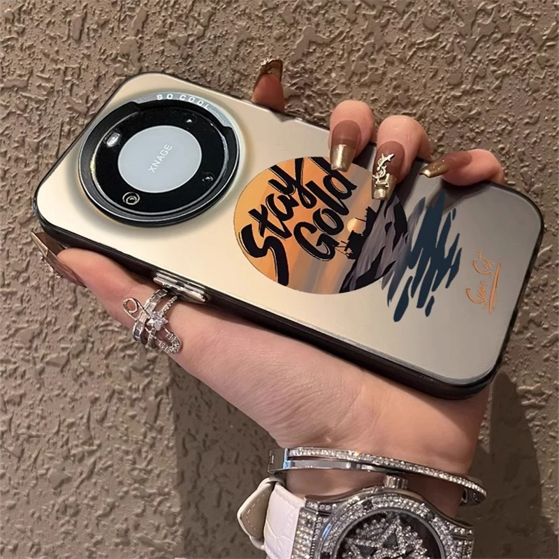 适用华为mate60pro+手机壳mete50夕阳无限好40pro彩银30e防摔
