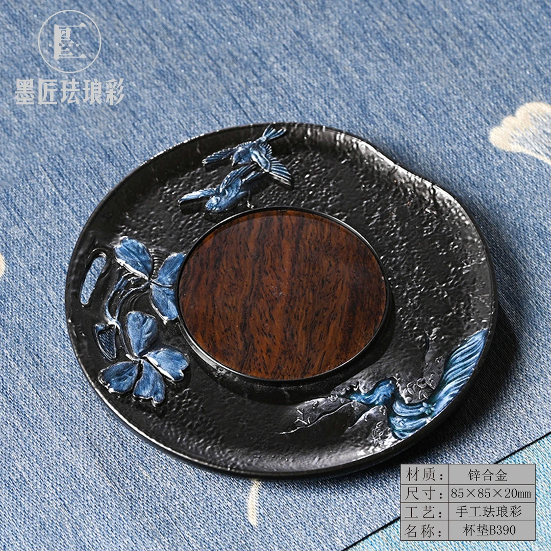 【墨匠】新中式纯手工鸟语花香壶承创意茶配件茶具茶道个性壶乘H610