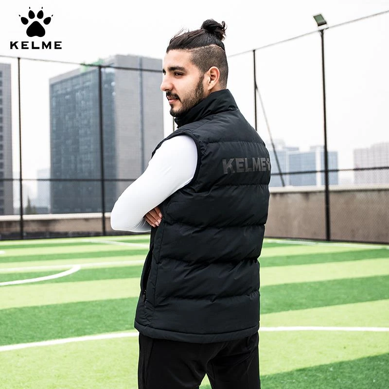 KELME/卡尔美马甲棉衣足球冬训成人棉背心运动坎肩男亲子款棉外套