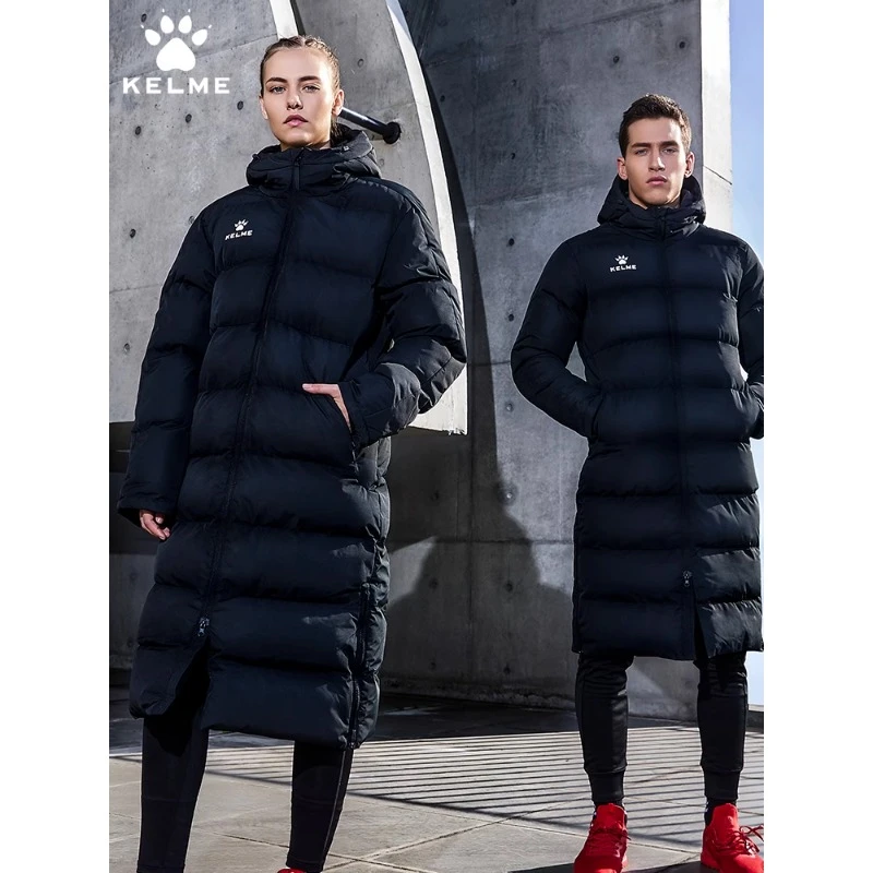 KELME/卡尔美长款棉服男 体校大衣 儿童足球训练外套保暖运动棉冬