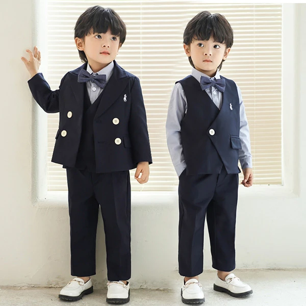 男孩春夏季西服套装儿童春秋款幼儿园表演服宝宝周岁花童婚礼服