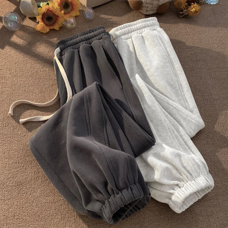 美式休闲束脚卫裤男士宽松季潮牌重磅男士运动裤子休闲裤春秋百搭