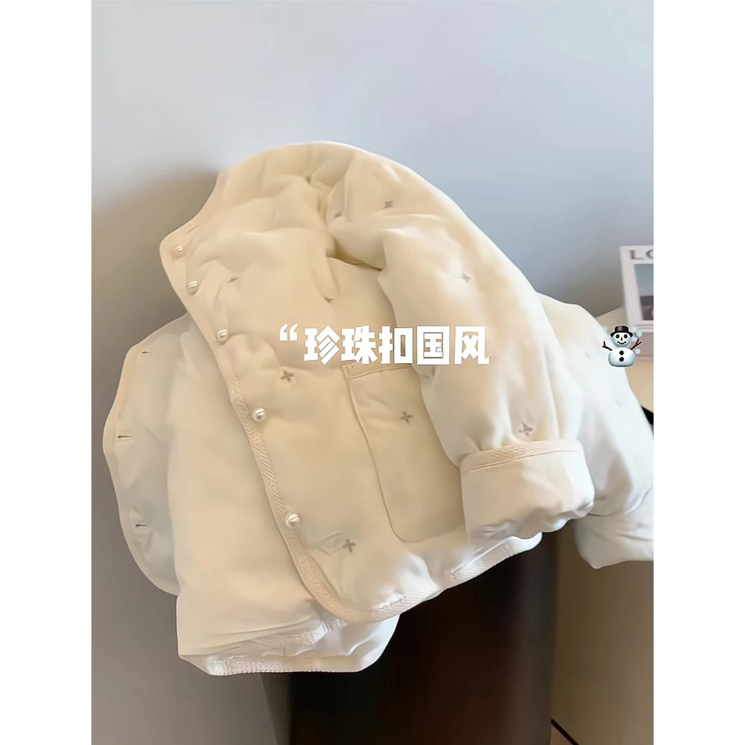 INS CEC新中式国风棉服短款外套女装冬季加绒保暖百搭棉服上衣潮