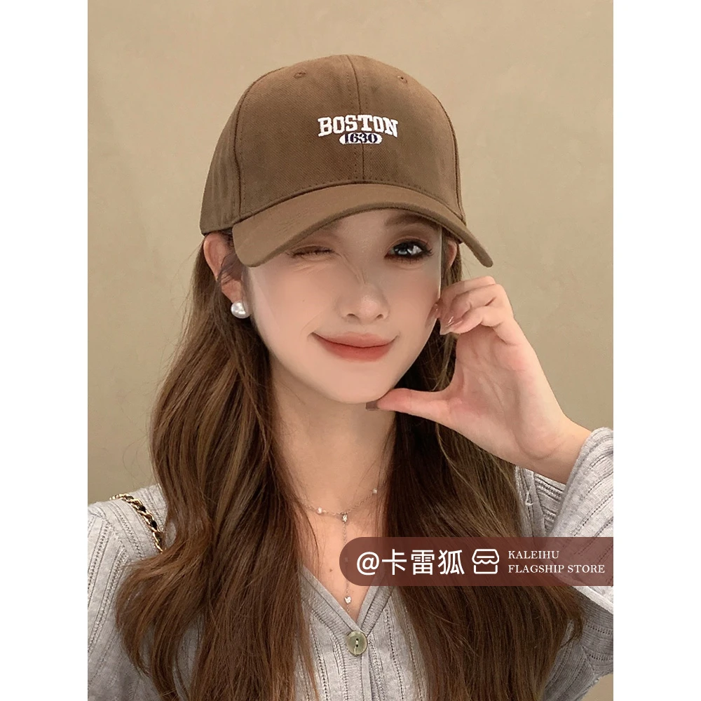棒球帽深顶鸭舌帽女大脸加大加宽帽檐春秋软顶显脸小2024秋冬新款