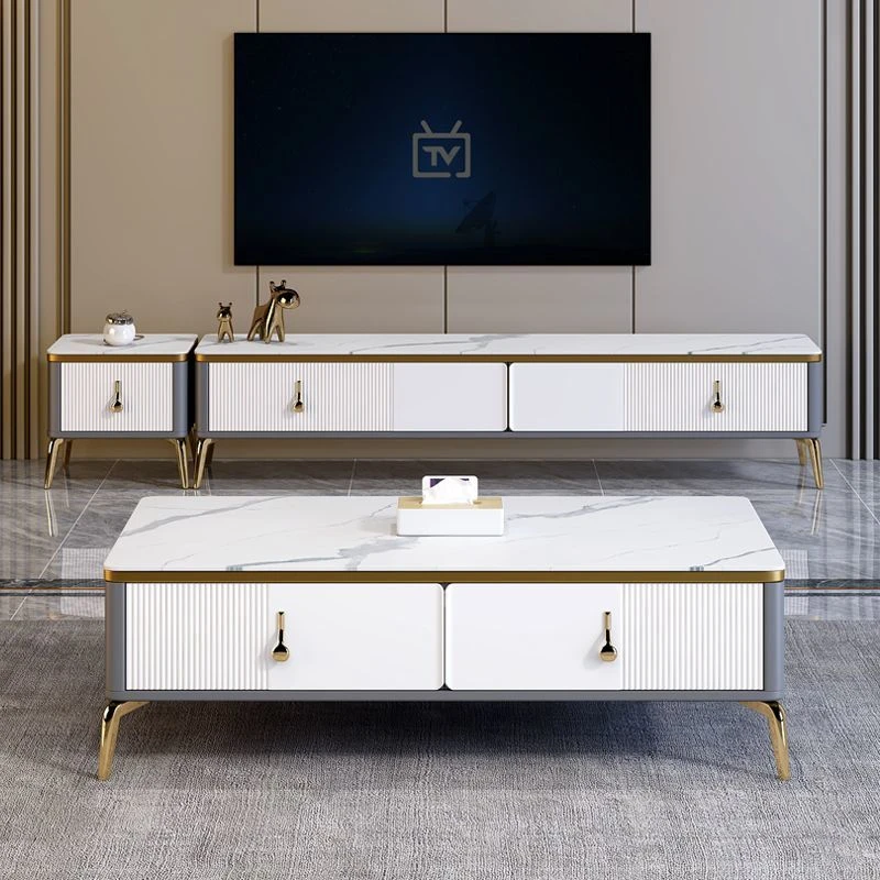 电视柜储物家用组合轻奢极简高档地柜小户型新款网红客厅小茶几