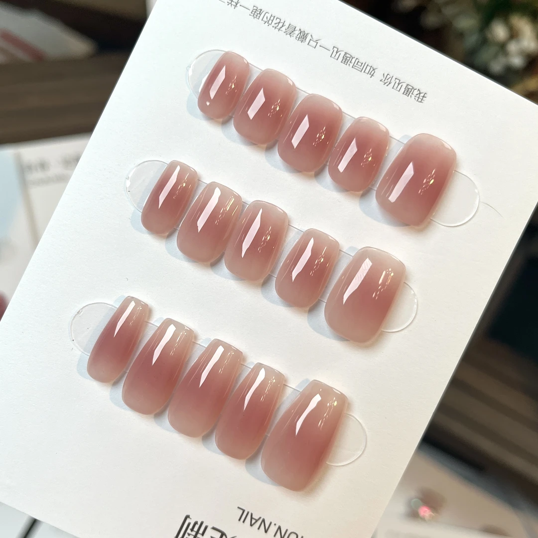 「芭乐」有春春夏裸色腮紫腮红美甲纯手工穿戴甲