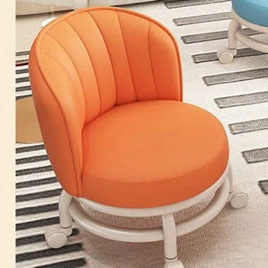 万向轮小凳子靠背滑轮矮凳家用换鞋板凳小椅子网红圆凳静音沙发凳