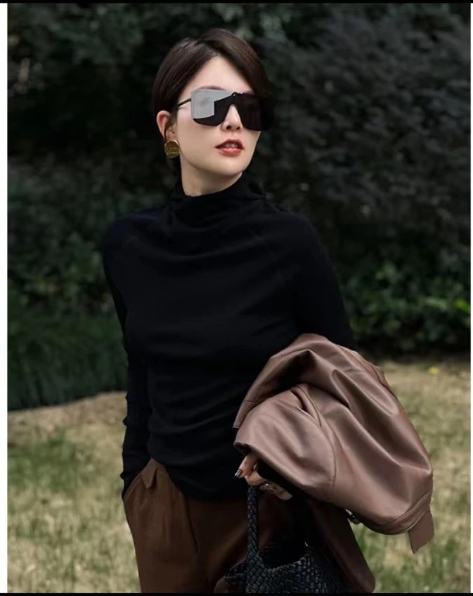 JING运动韩版套头打底帽衫76620 纯色长袖上衣连帽网红绵羊毛百搭