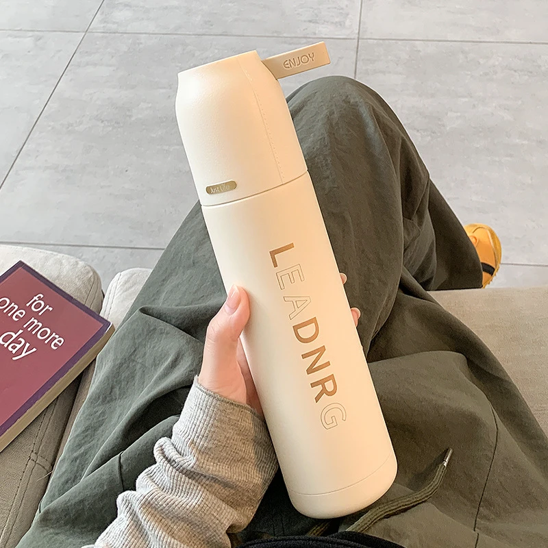 茶水分离家用保温杯高颜值办公室高级感商务水杯简约不锈钢杯子