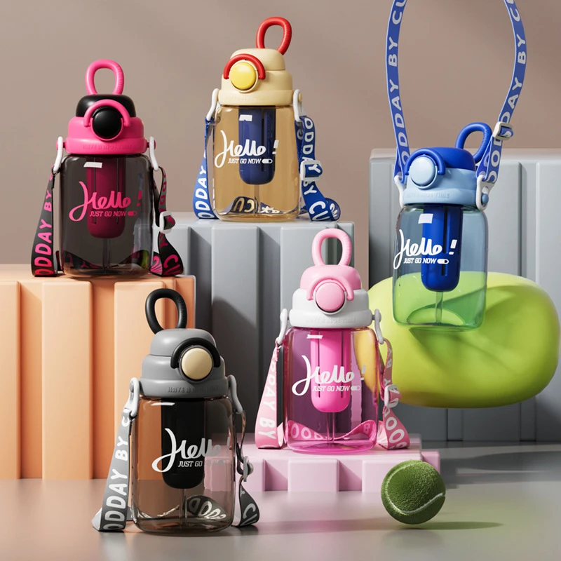 学生随行吸管杯网红茶仓塑料杯带茶漏带杯带大容量防摔高颜值杯