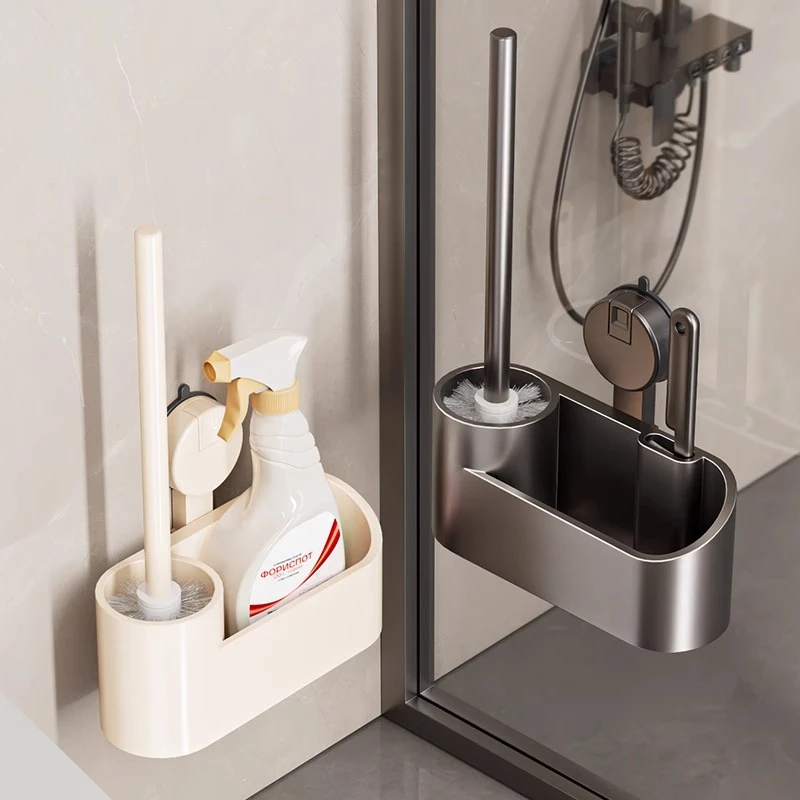 新款吸盘马桶刷家用壁挂无死角厕所刷子马桶专用卫生间置物架
