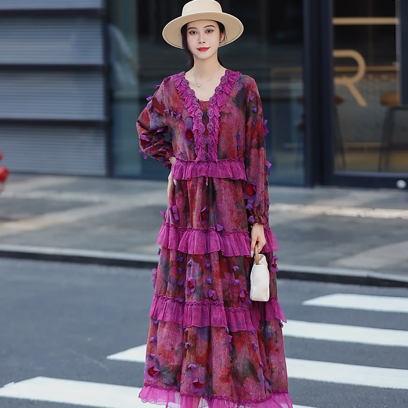 毛织连衣裙女新款时尚高端气质宽松显瘦百搭长袖女士气质中长款..