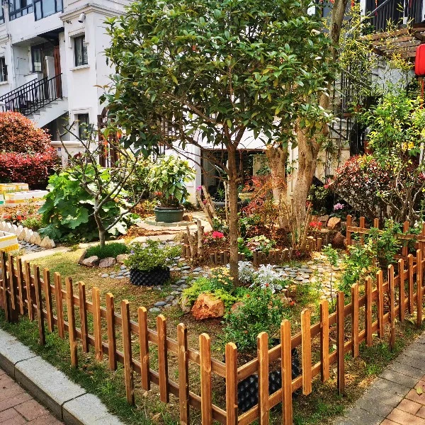 防腐木栅栏实木小围栏工程护栏户外庭院菜园花园装饰花坛花园篱笆