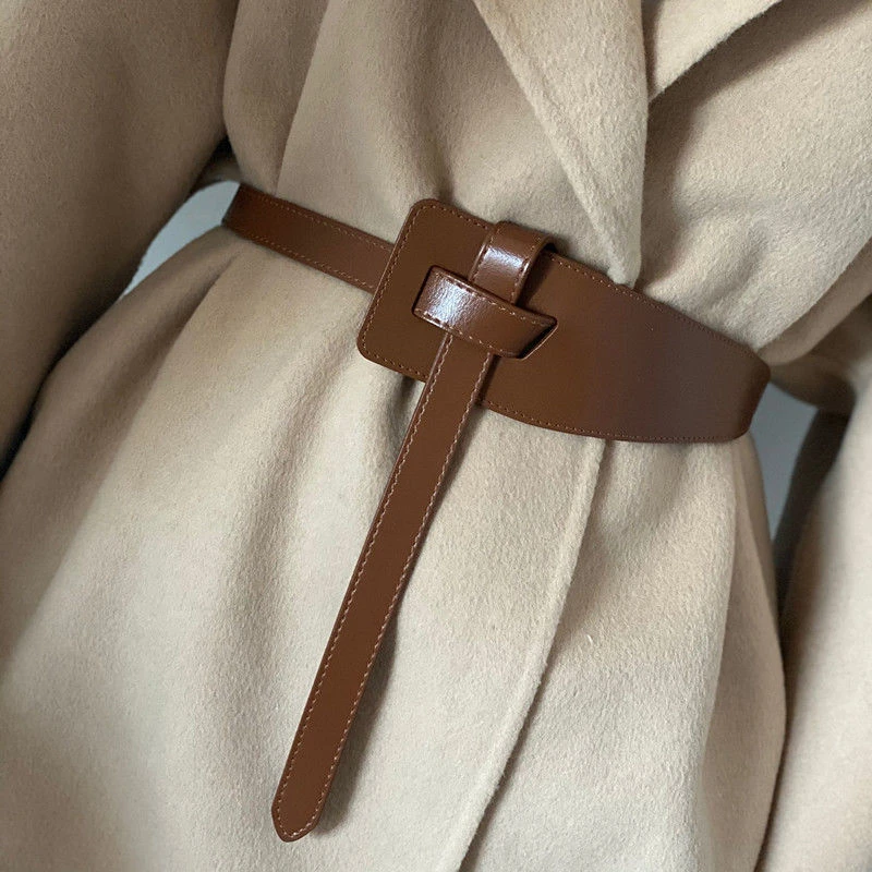 宽腰带女款欧美装饰百搭大衣束腰配连衣裙毛衣收腰拼接打结腰封潮