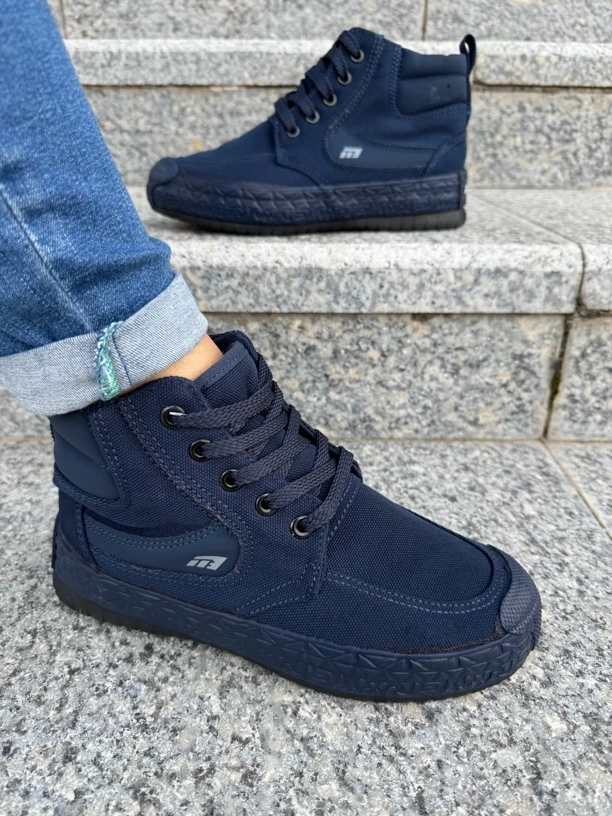 强步保暖二棉水晶绒内里平花纹大底蓝色JX2452