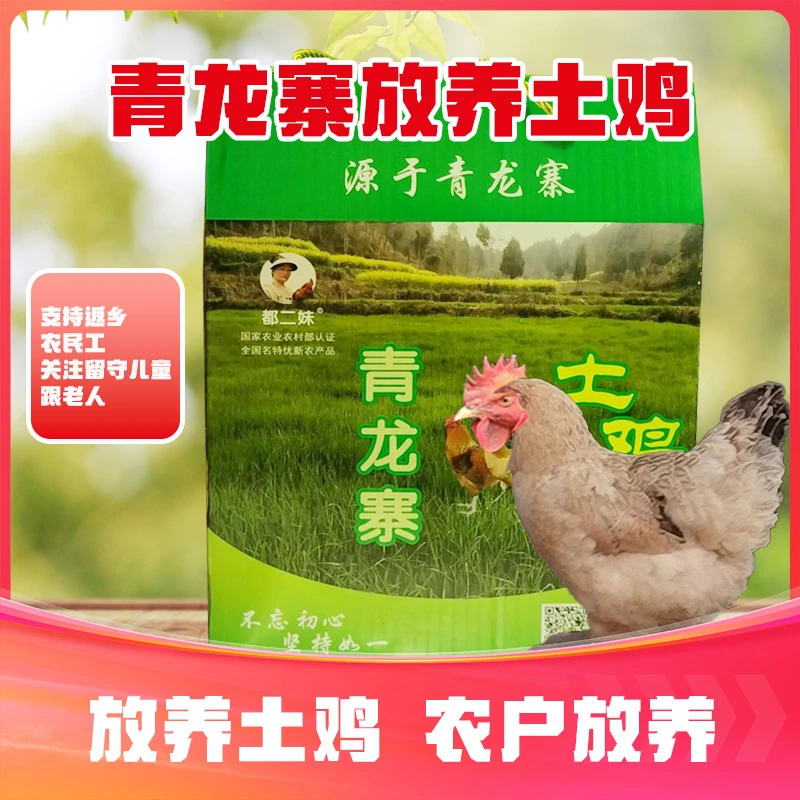 青龙寨都二妹®土鸡(母鸡)180天以上1只  包冰率不含冰