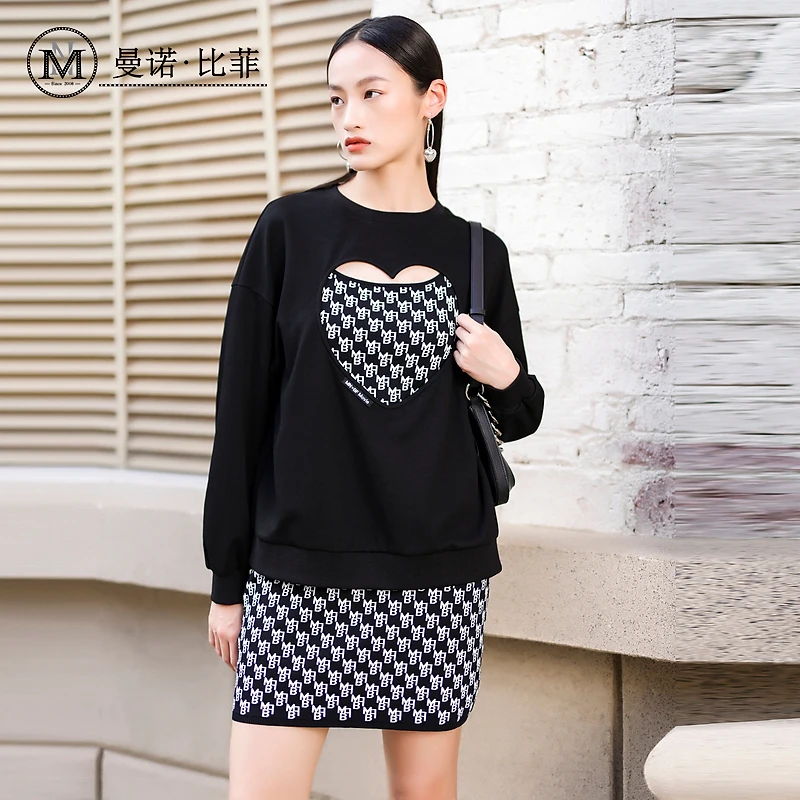 【艾美甄选】设计感爱心长袖连衣裙MEIL111058