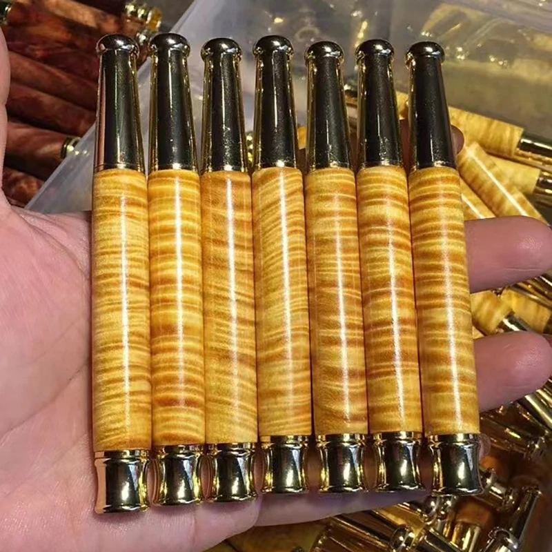 金丝楠木满水波木质小巧便携红木过滤烟嘴企业礼品包装