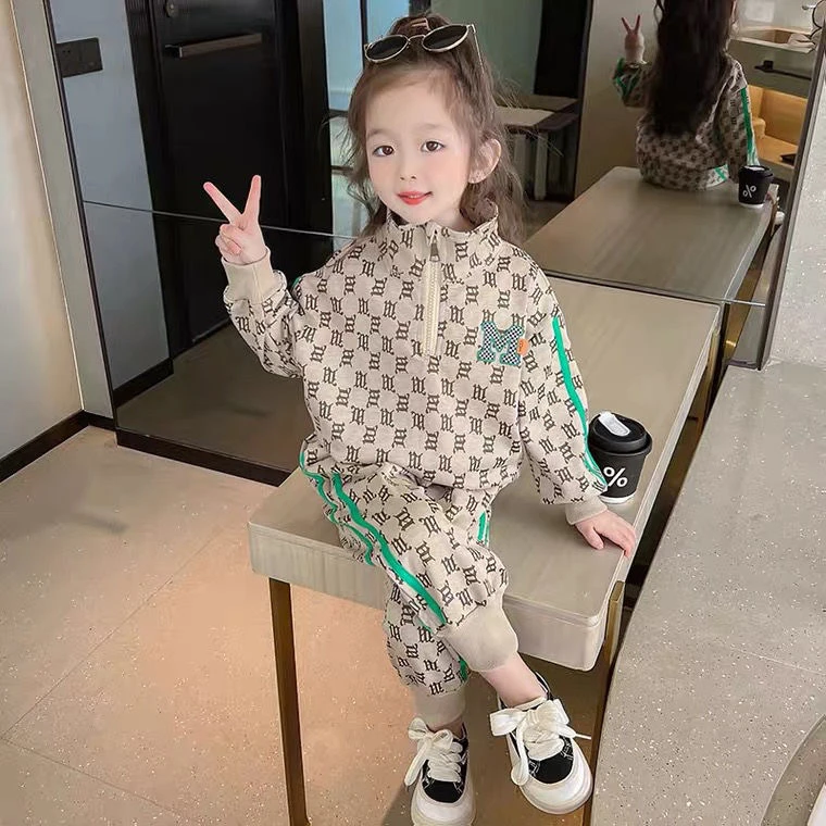 儿童运动套装宝宝童装春秋装女宝卫衣