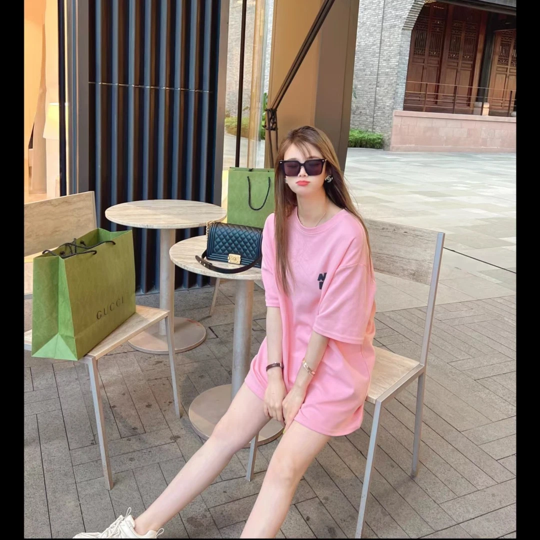 【L.L精选专柜品质】时尚潮流字母休闲宽松圆领T恤上衣（6512）2