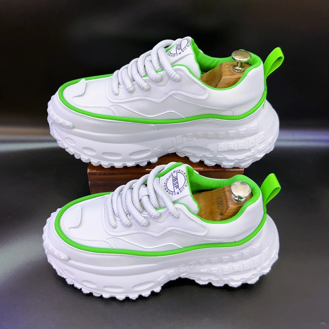 小众设计潮牌男鞋2025春季新款厚底增高老爹鞋男士拼色运动休闲鞋