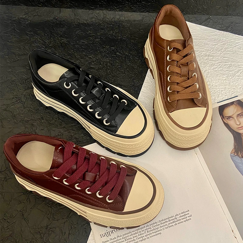 【盈姐专属】2143-62女鞋2024秋季炸街增高小白鞋运动板鞋潮