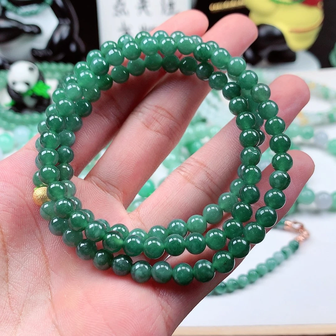 翡翠毛衣链未镶嵌
