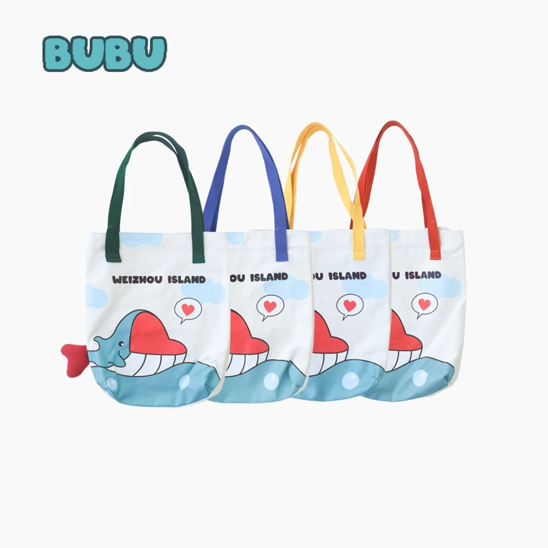 休闲海浪卡通帆布包帆布袋