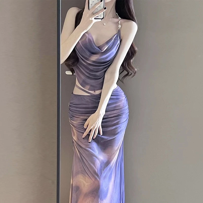 XYT泳衣女性感比基尼度假温泉辣妹长裙修身显瘦小胸聚拢泡温泉