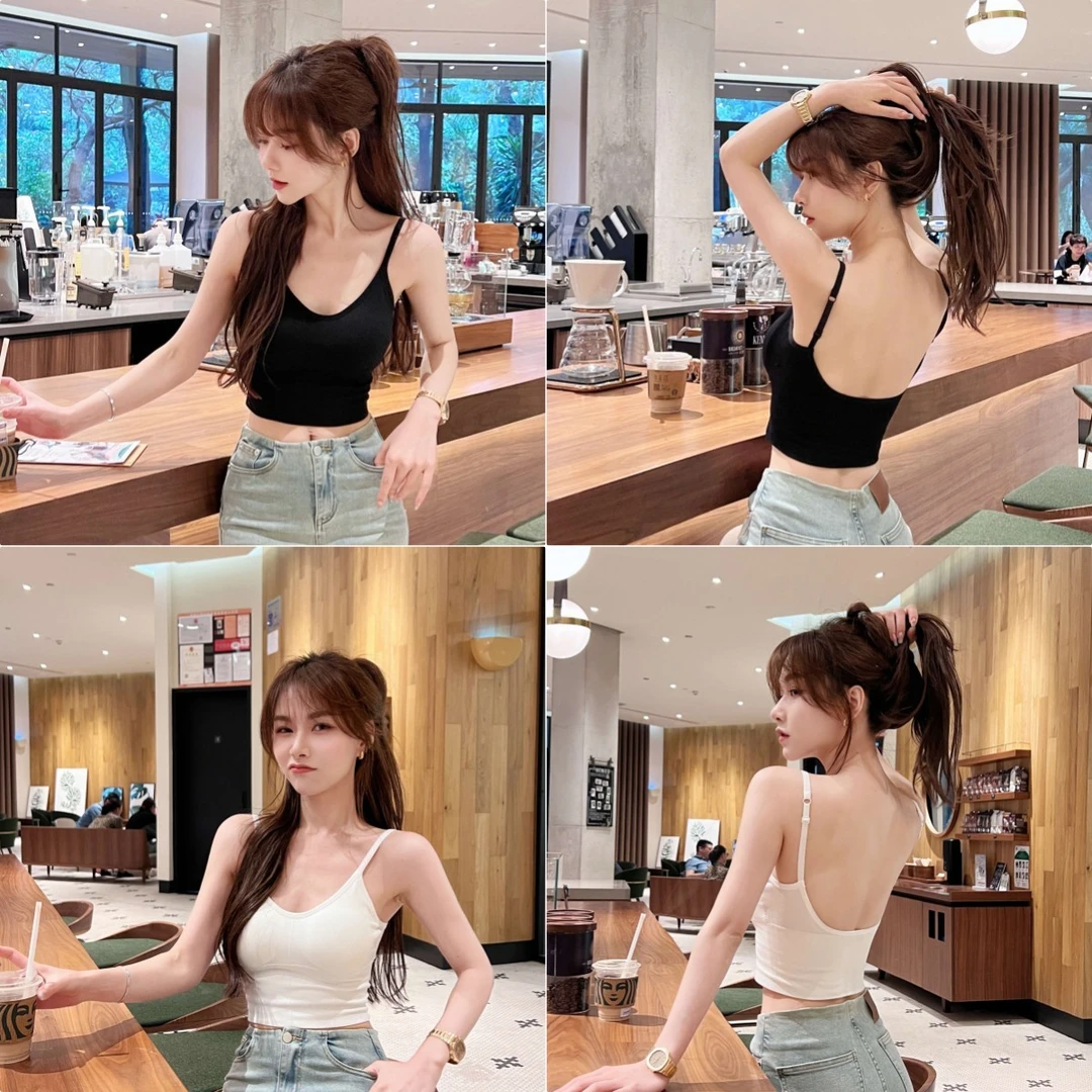 卡卡正品吊带美背内搭背心（有内垫可拆） #071 051