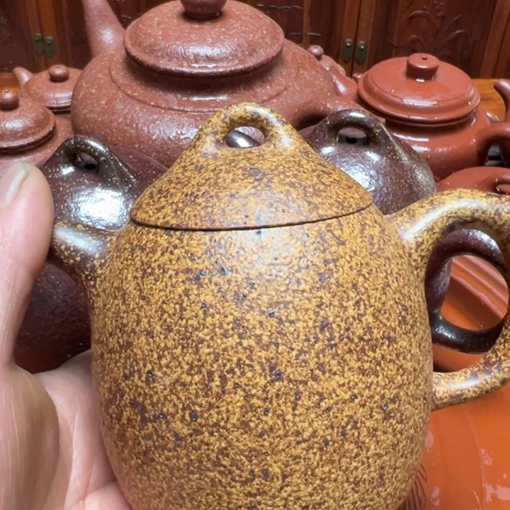 紫砂茶壶西*雄宜兴原矿金丝楠木