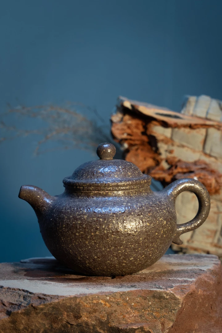 宜兴黄龙山原矿龙背青莲子壶泡茶壶茶具紫砂壶柴烧壶