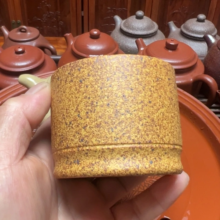 紫砂茶壶宜兴原矿金丝楠木