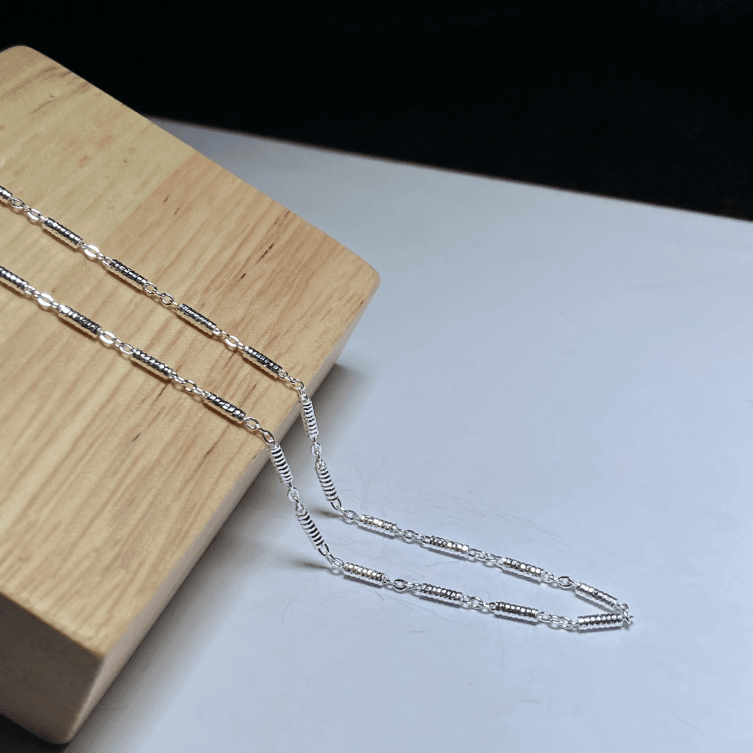 925银银制品 【小北专属】s925银时尚百搭项链8H34X138