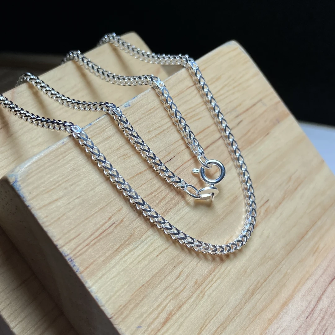 925银银制品 【小北专属】s925银时尚百搭项链8H34X148