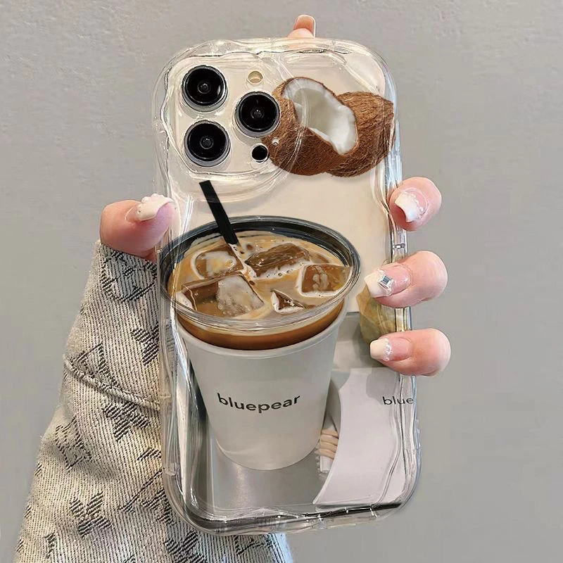 椰子咖啡适用苹果/华为/oppo/小米/vivo/全包创意小众防摔手机壳