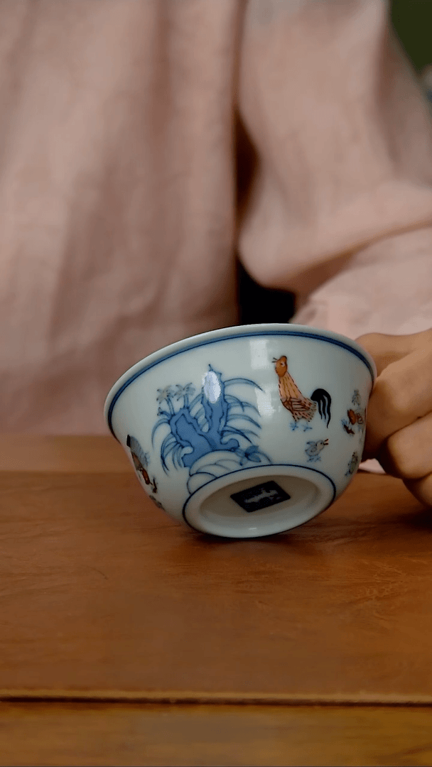 【闪购商品】陶瓷斗彩鸡缸杯