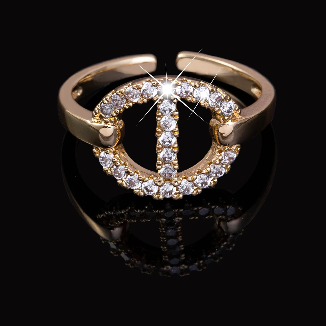 跨境欧美饰品戒指女纯银猪鼻子镂空指环轻奢ins手饰