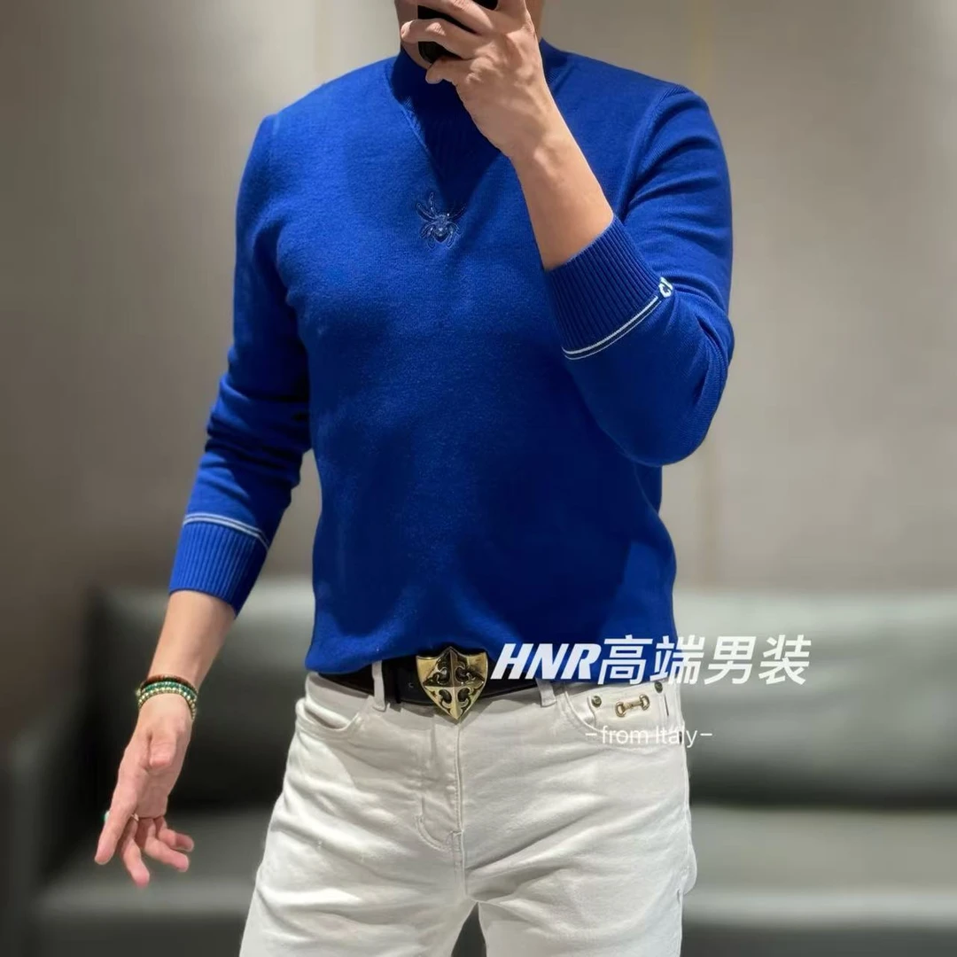 蜘蛛图案秋冬设计款男士休闲百搭针织衫55321