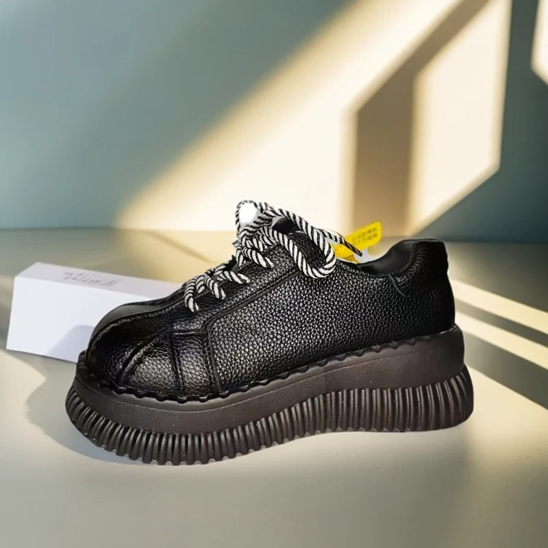 NWHSPING贝壳头鞋女网红款2024新款爆款女士复古休闲百搭厚底时尚