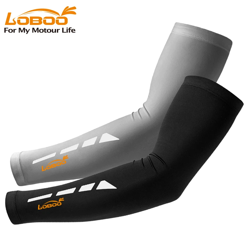 LOBOO萝卜摩托车骑行袖套夏季防晒冷感高弹袖套舒适透气摩旅装备