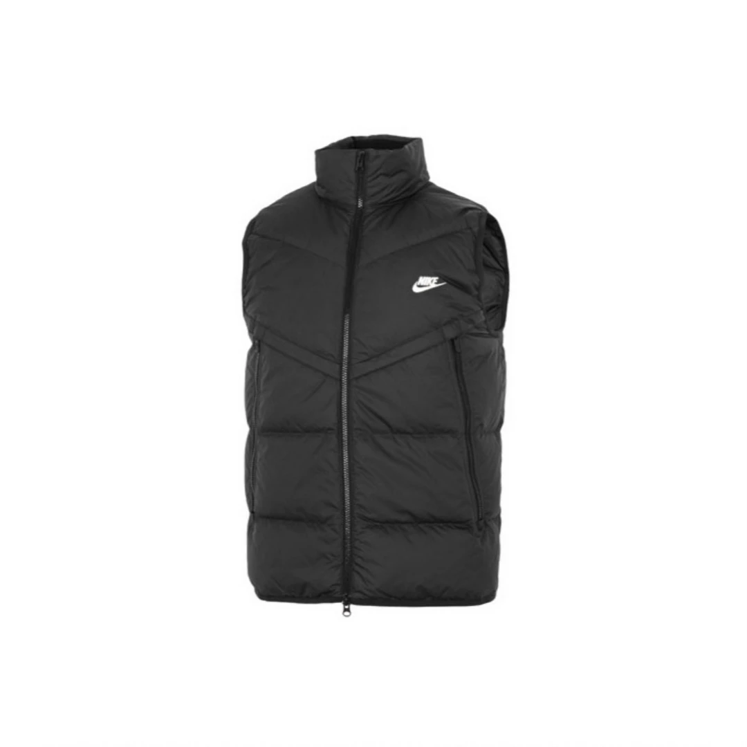 Nike耐克AsNk SF Wr650-D Fld Vest运动休闲立领羽绒马甲男款黑色