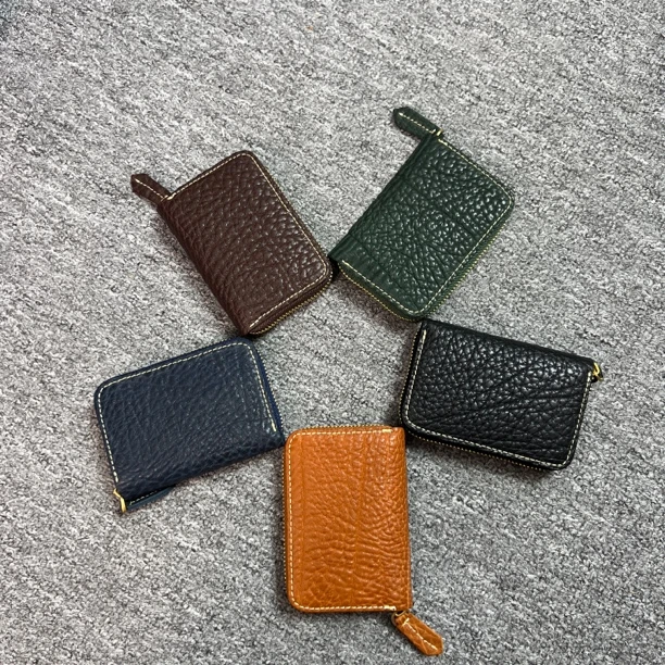 头层植鞣牛皮大象纹多卡位简约高级感男女卡包