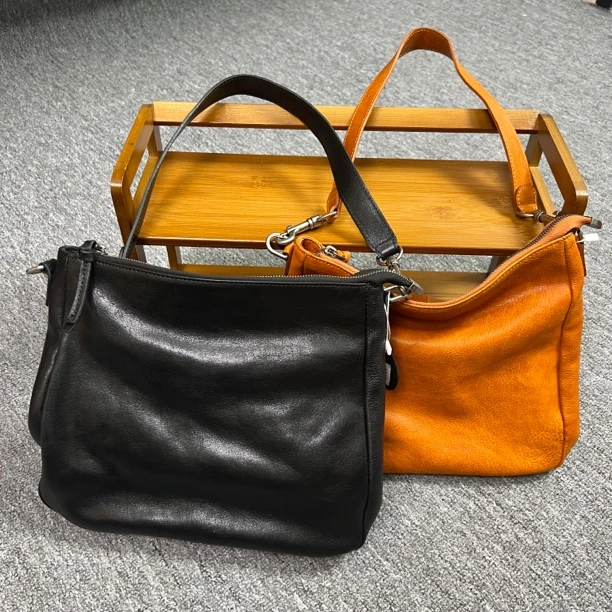 植鞣托特挎包2024新款头层牛皮韩版休闲女包单肩斜挎通勤百搭