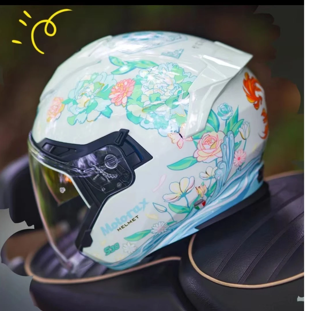 摩雷士S30摩托车头盔夏季四分之三双镜片男女通用成人全新拆卸