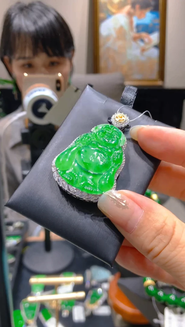 【闪购商品】翡翠颈饰银S925镶嵌12一诺