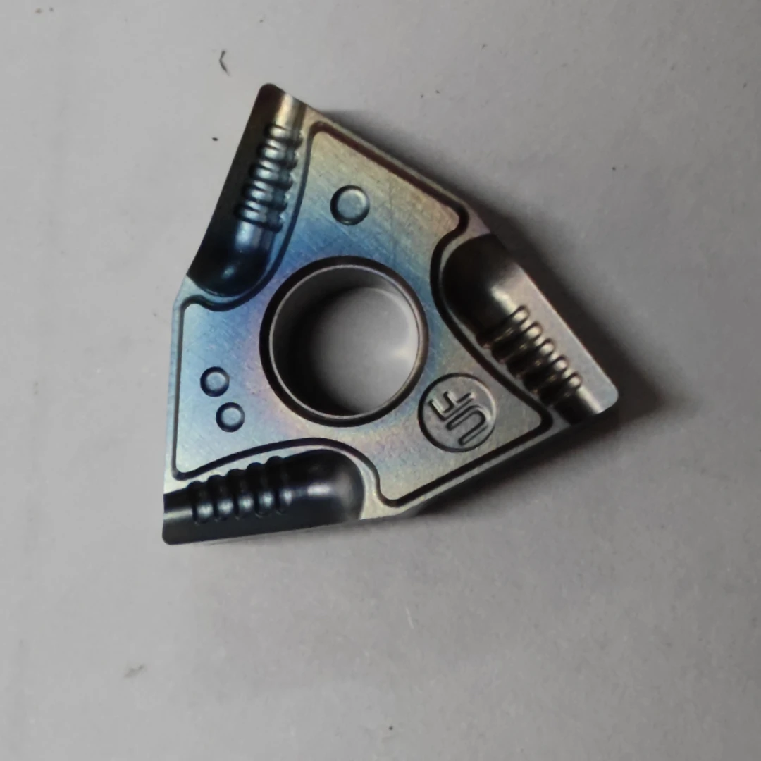 UF P8080七彩淬火高硬调质件硬铸铁用桃型开槽车刀片